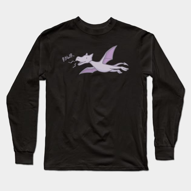 Cute Dragon dinosaur Long Sleeve T-Shirt by ballooonfish